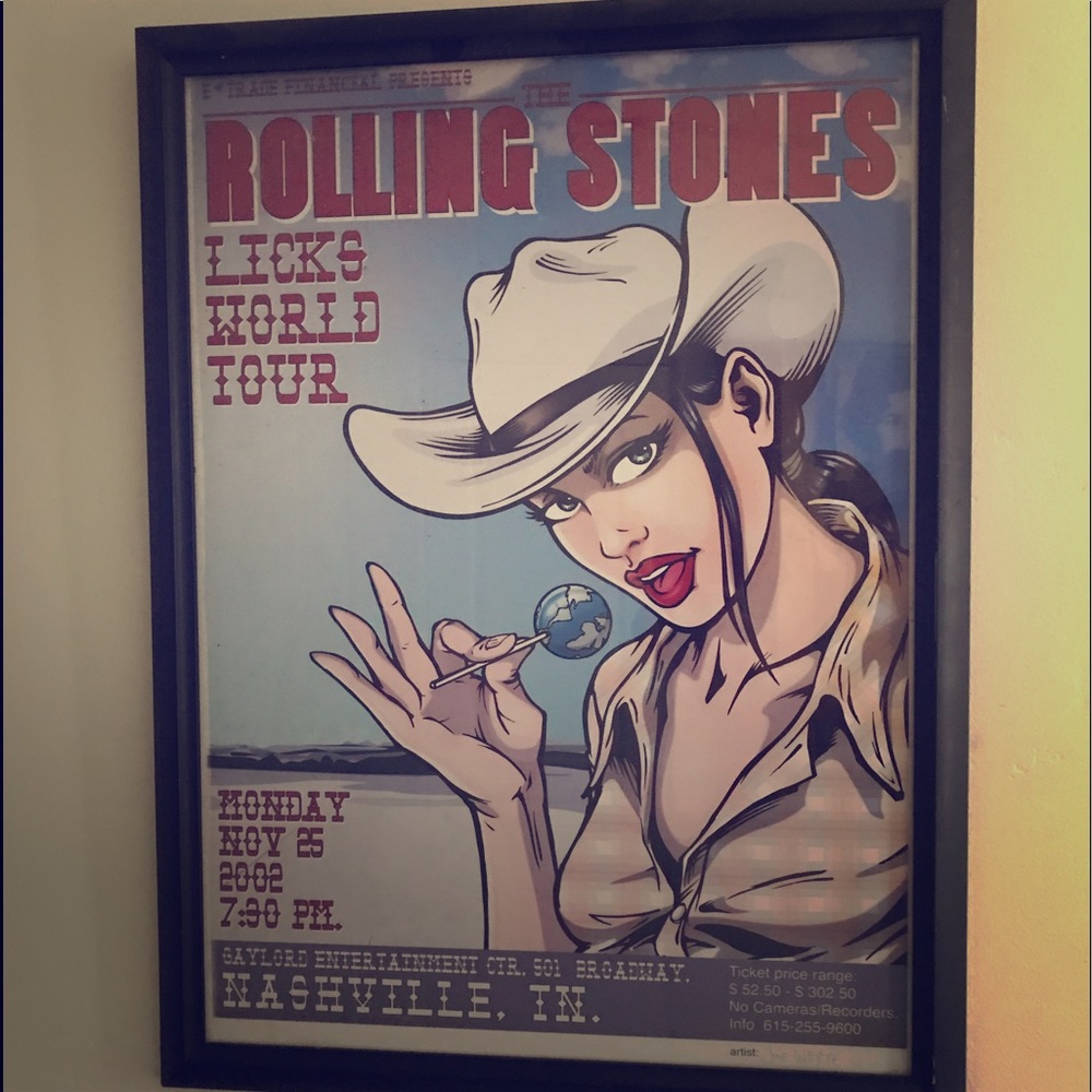 THE ROLLING STONES Concert Poster Artist Signed!!!